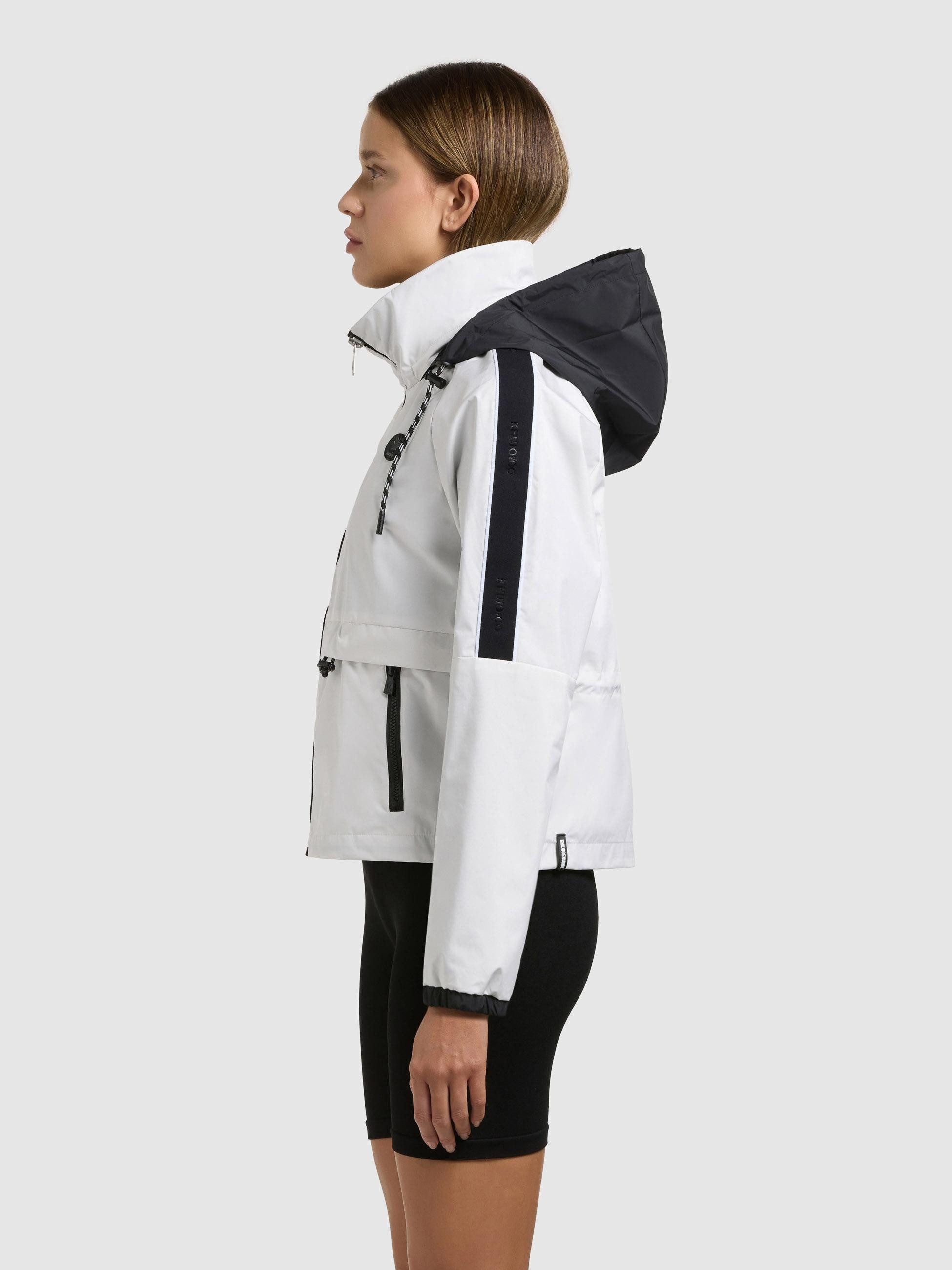 khujo Windbreaker Olia Übergangsjacke mit im Kragen verstaubarer Kapuze