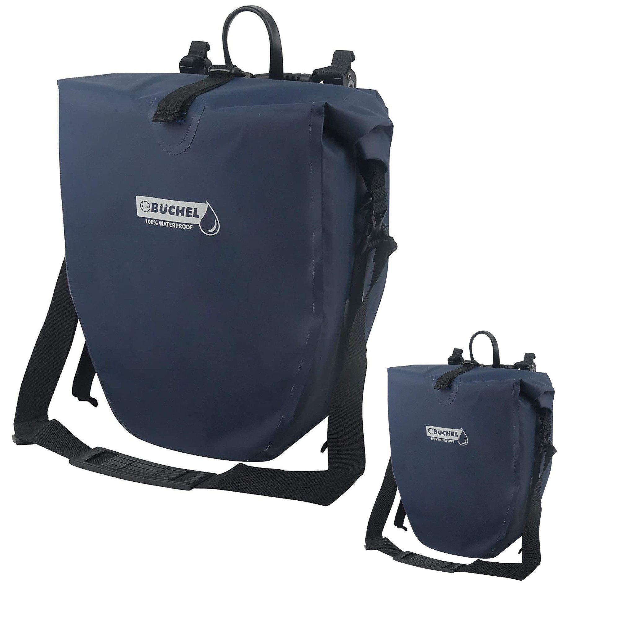 Büchel Fahrradtasche wasserdichte Radtaschen Gepäckträgertaschen 25 Liter E-Bike tauglich (2-tlg)