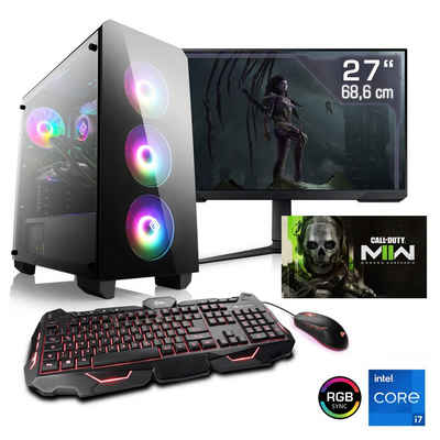 CSL RGB Gaming Edition L7511 Gaming-PC-Komplettsystem (27", Intel® Core i7 11700KF, ASUS GeForce RTX 3060, 16 GB RAM, 1000 GB SSD)