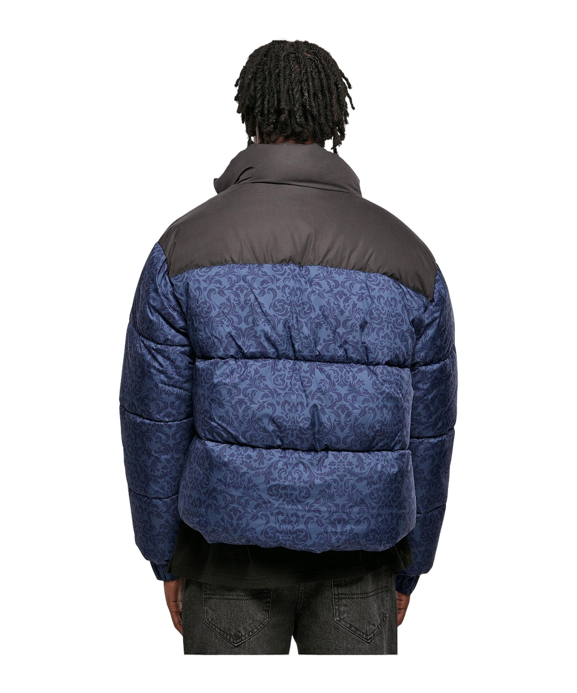 URBAN CLASSICS Sweatjacke Urban Classic AOP Retro Puffer Jacke Sweatjacken Polyester
