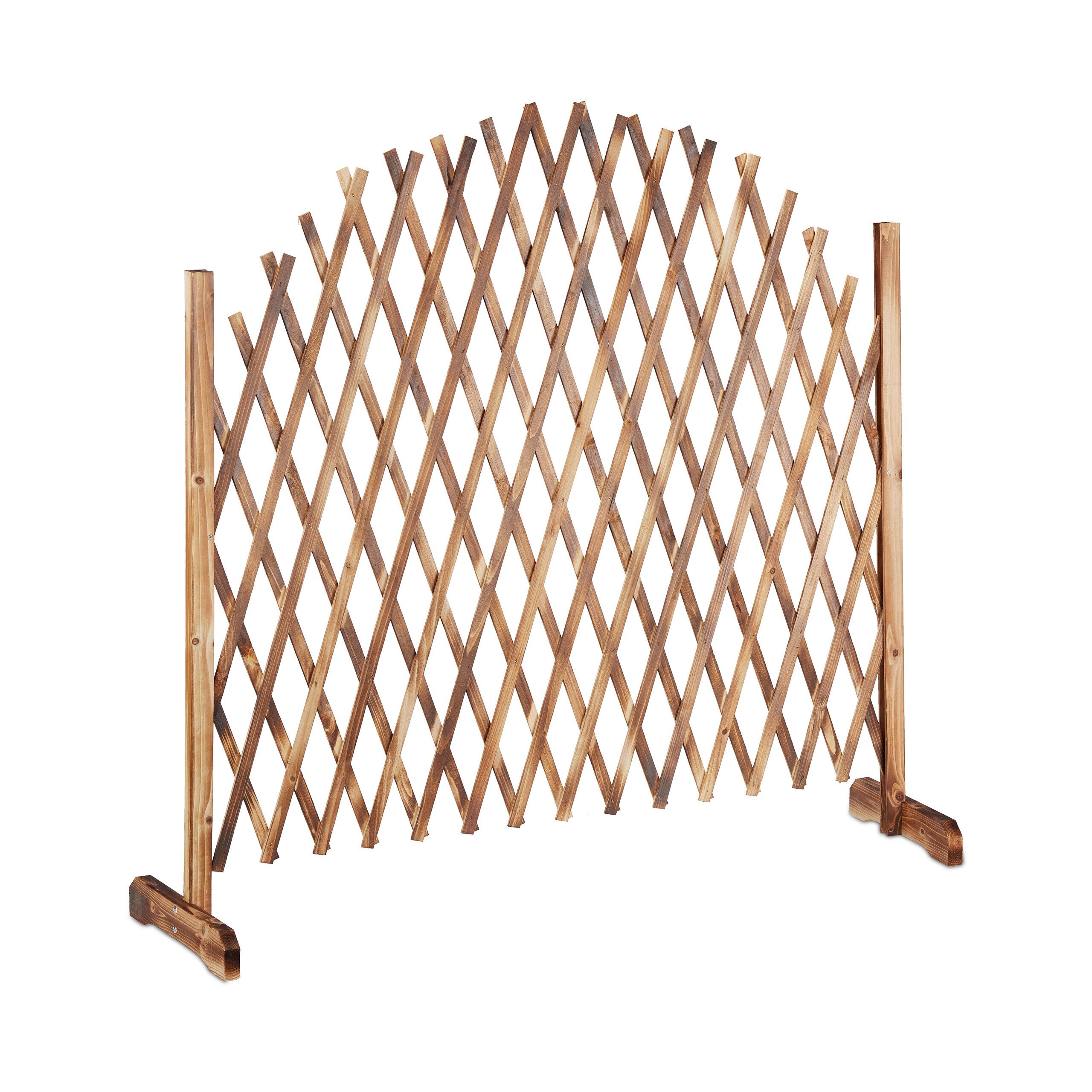 relaxdays Rankgitter Holz ausziehbar, Geflammt günstig online kaufen