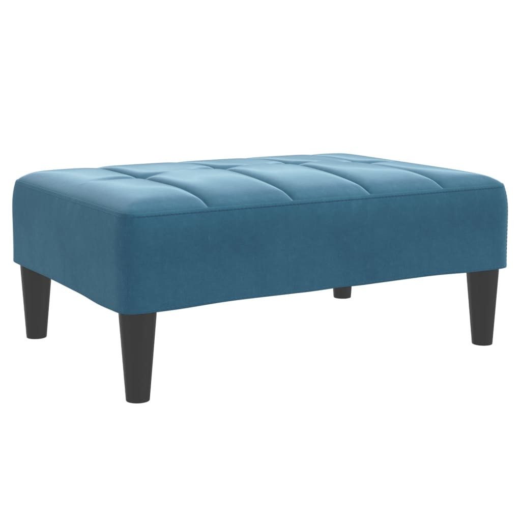 vidaXL Polsterhocker Fußhocker Blau 77x55x31 cm günstig online kaufen