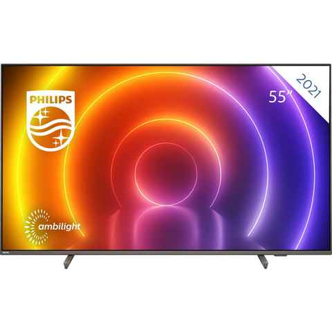 Philips 55PUS8106/12 LED-Fernseher (139 cm/55 Zoll, 4K Ultra HD, Android TV, Smart-TV, 3-seitiges Ambilight)