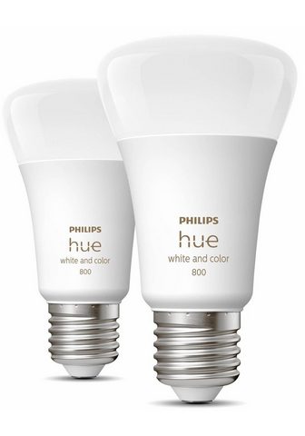 Philips Hue LED lemputės White & Col. Amb. E27 dvigubas 2x570lm 60W! E27 2 St. Farbwechsler Warmweiß