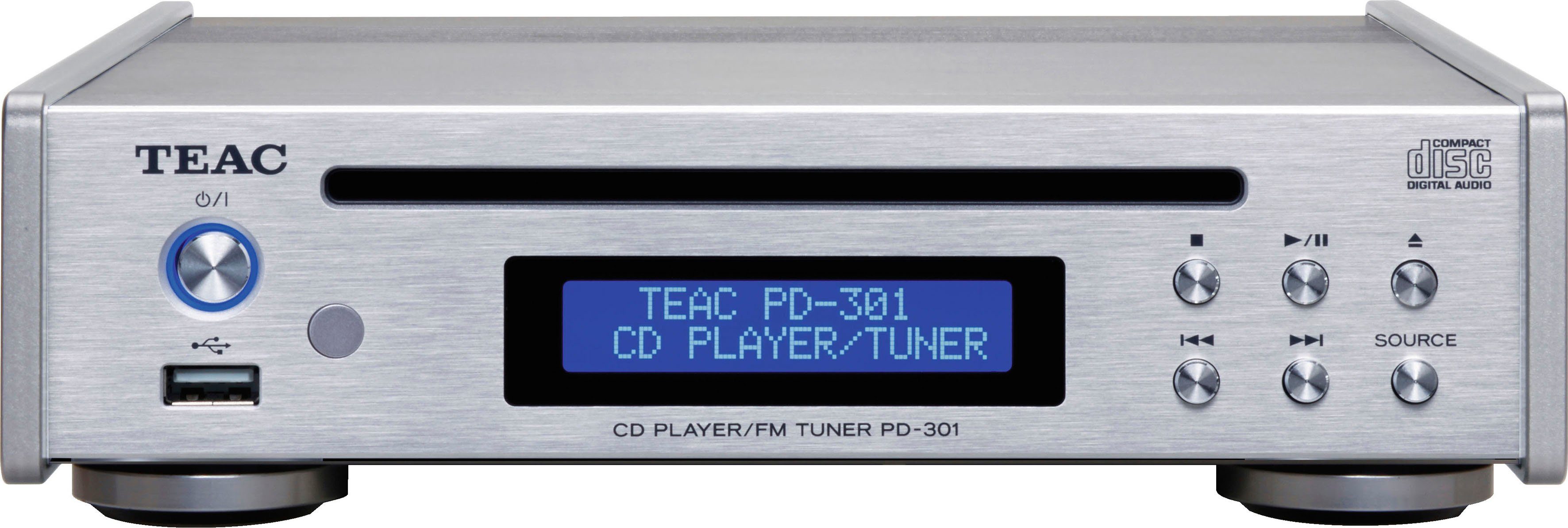 TEAC PD-301DAB-X CD-Player (UKW-Radio, USB-Medienplayer und DAB/UKW-Tuner),  CD-Laufwerk mit Slot-Einzug für schnelles Laden und automatische Wiedergabe