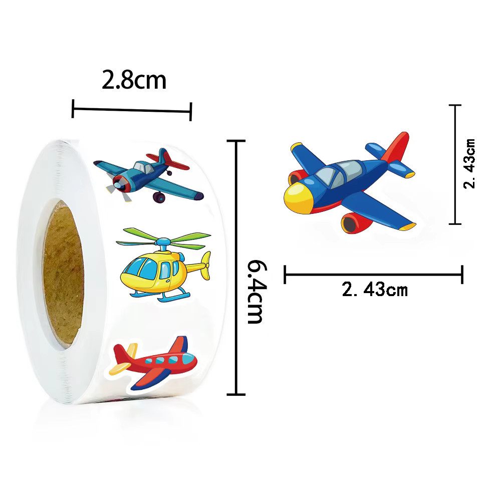 Ware aus aller Welt Sticker 500 Kinder-Sticker Flugzeuge Helikopter Aufkleber Goodie Basteln Party, (500-tlg)