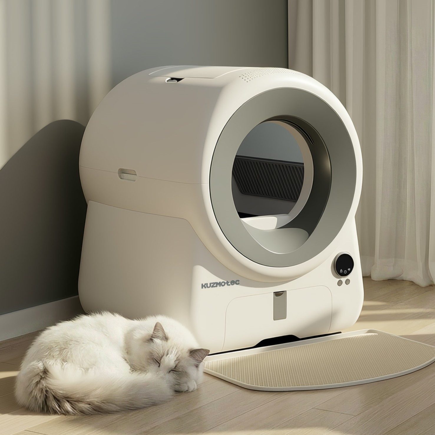 Katzentoilette KuzmoTec katzenklo selbstreinigend,Luftschleier-Desodorierung