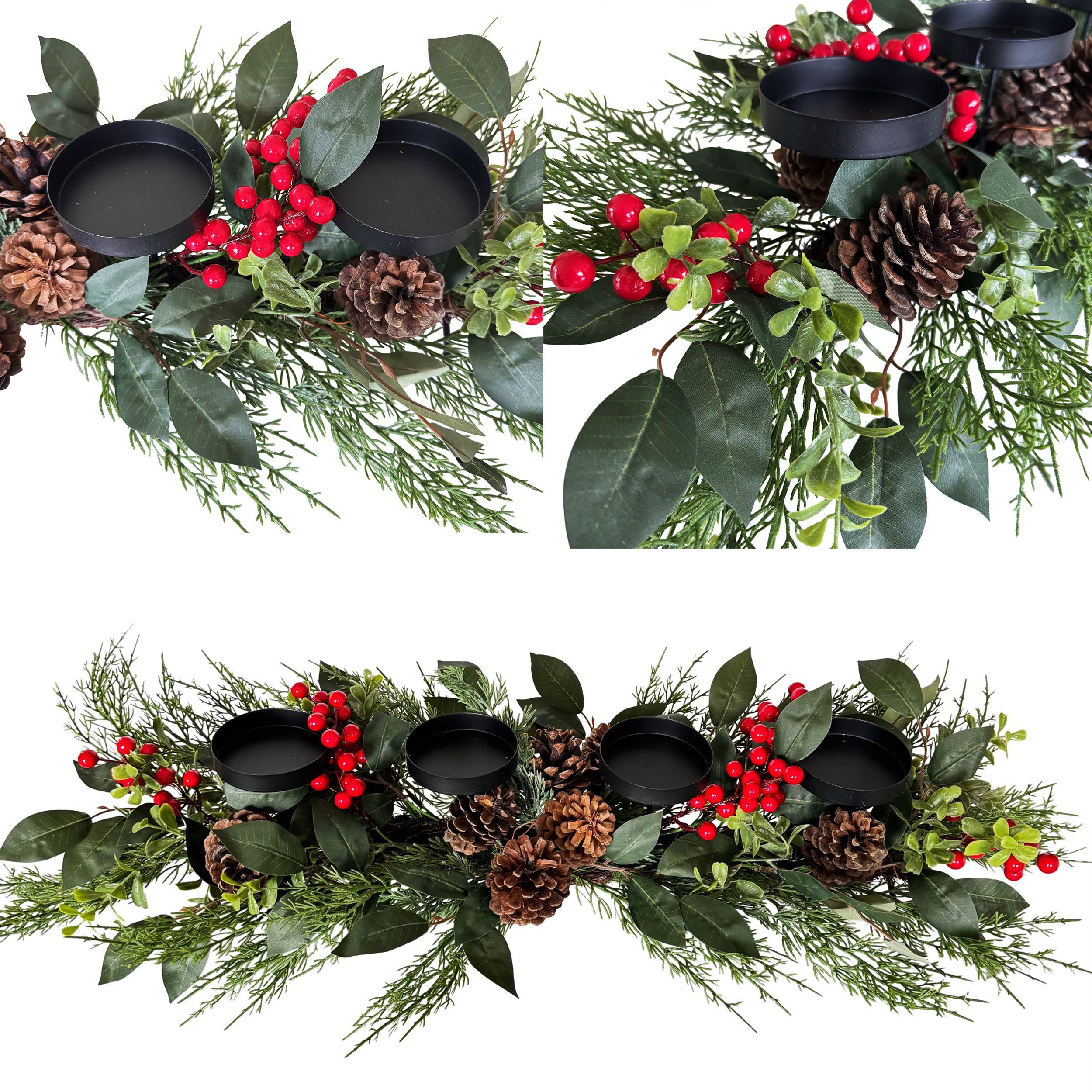 Online-Fuchs Adventskranz - Adventsgesteck XL, Kerzenhalter aus Metall für günstig online kaufen