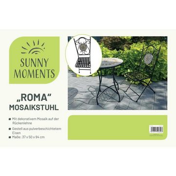 BURI Stuhl Mosaikstuhl Roma Eisen Outdoor Sessel Hochlehner Garten Terrassen Sitz