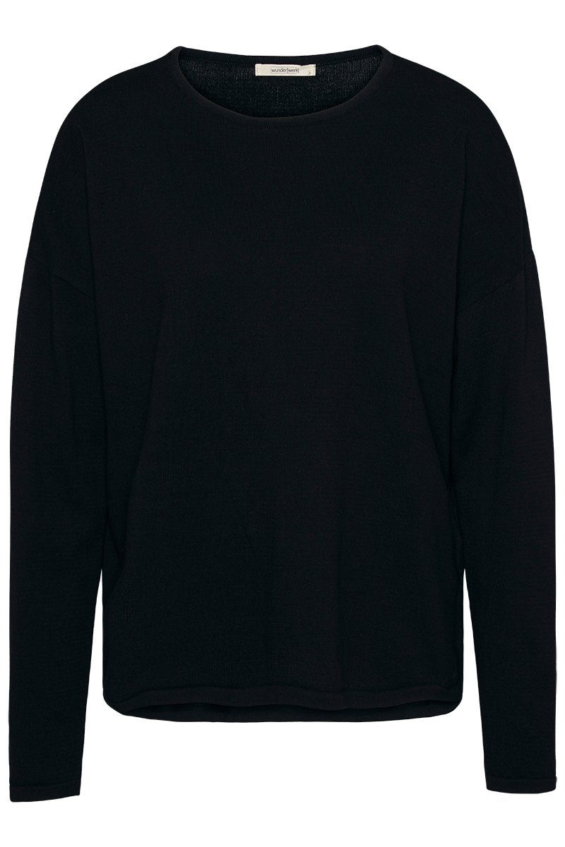 wunderwerk Strickpullover Core crewknit Co 900 - black