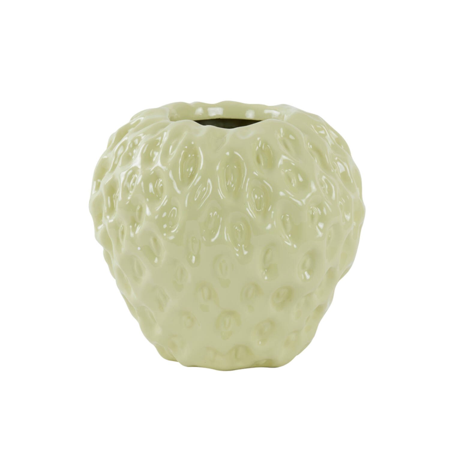 Bodenvase Dekovase Vase STRAWBERRY von Light & Living Blumenvase Bodenvase gelb