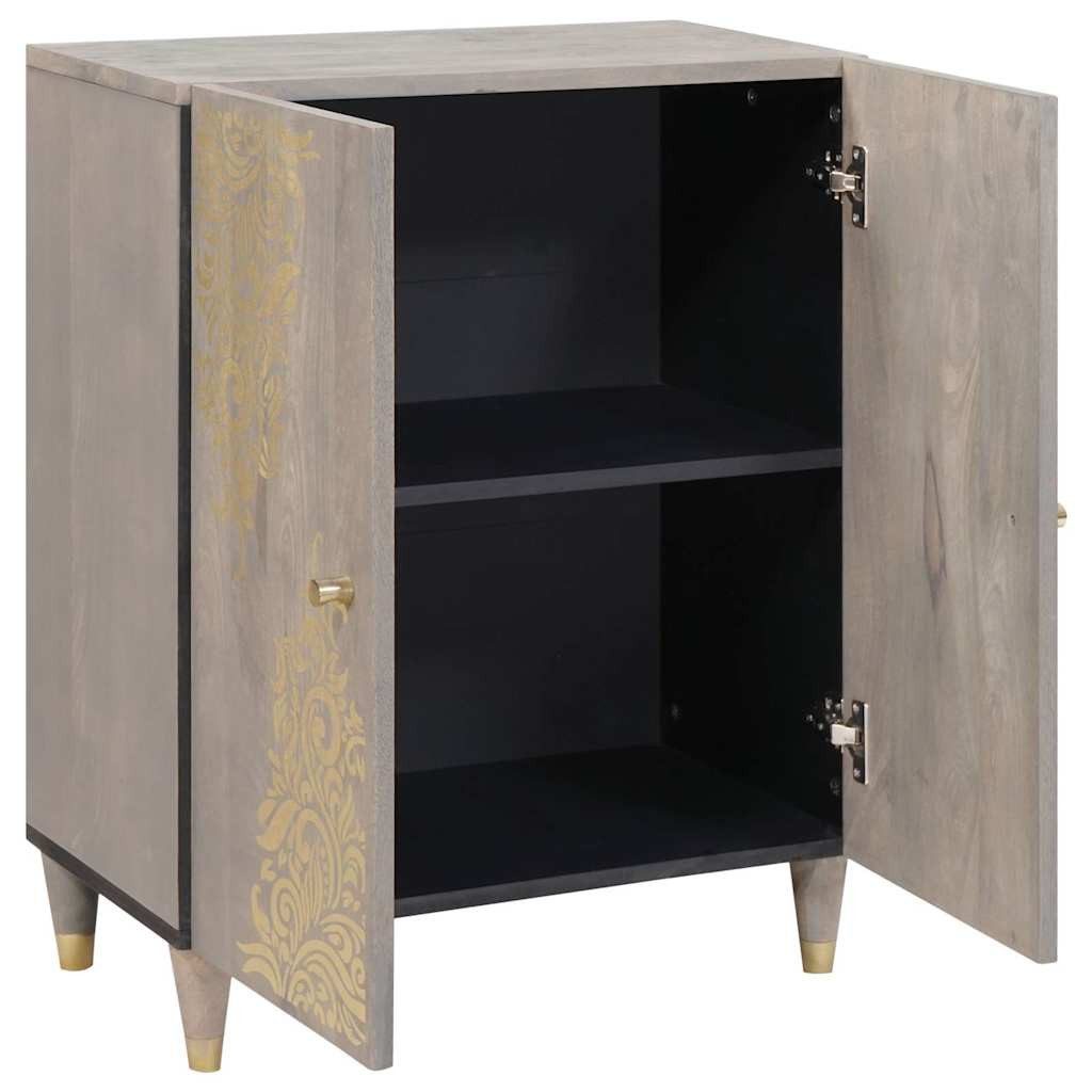 vidaXL Fächerschrank Sideboard Grau und Gold günstig online kaufen