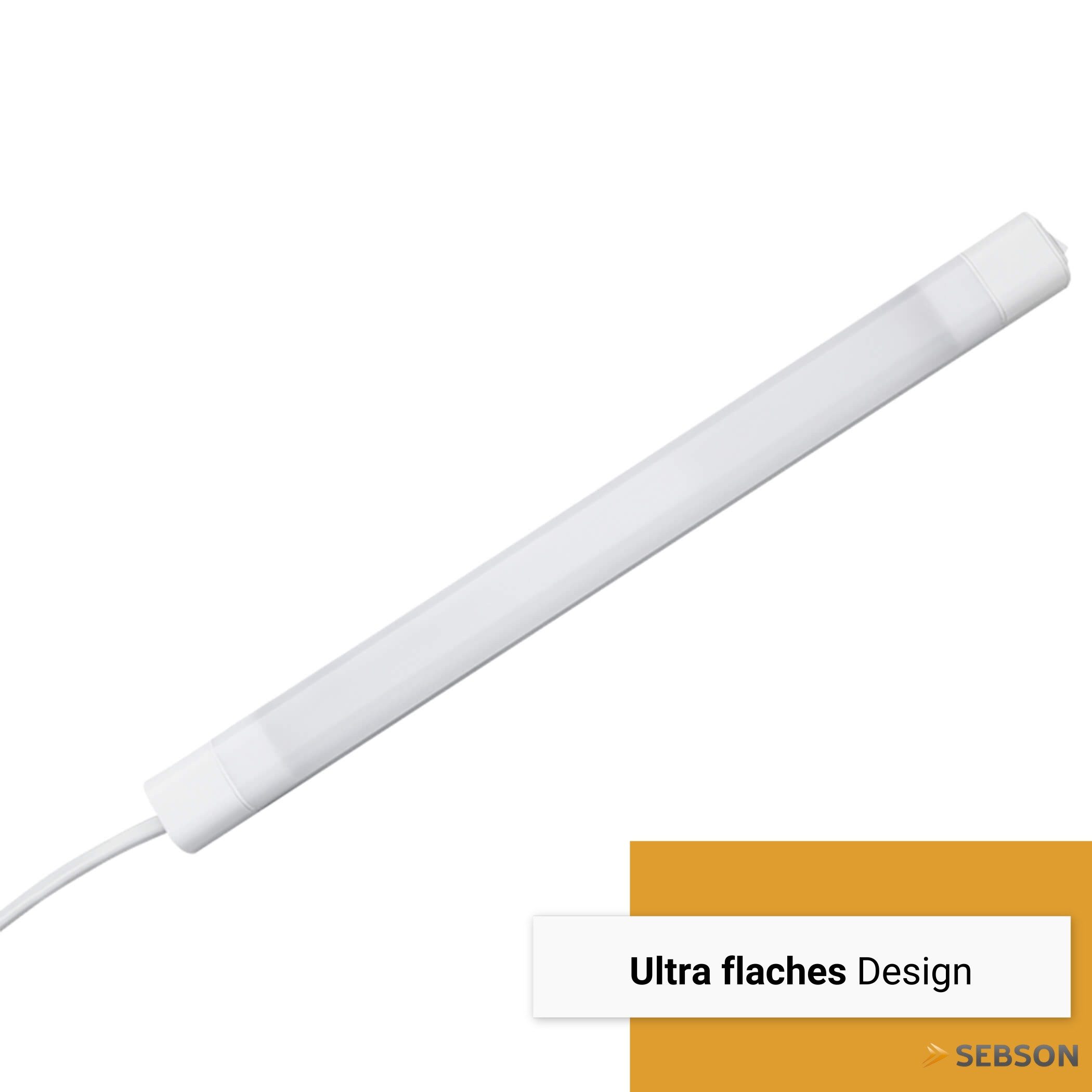 SEBSON Aufbauleuchte LED Unterbauleuchte 30cm, 4W, 300lm, neutralweiß, Stecker & Schalter