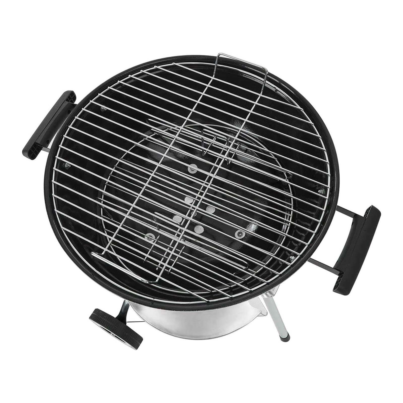 LANDMANN Holzkohlegrill BBQ Kugelgrill Holzkohle Rundgrill Grill Standgrill, Ø 37 cm mit Deckel – Bild 4 von 4