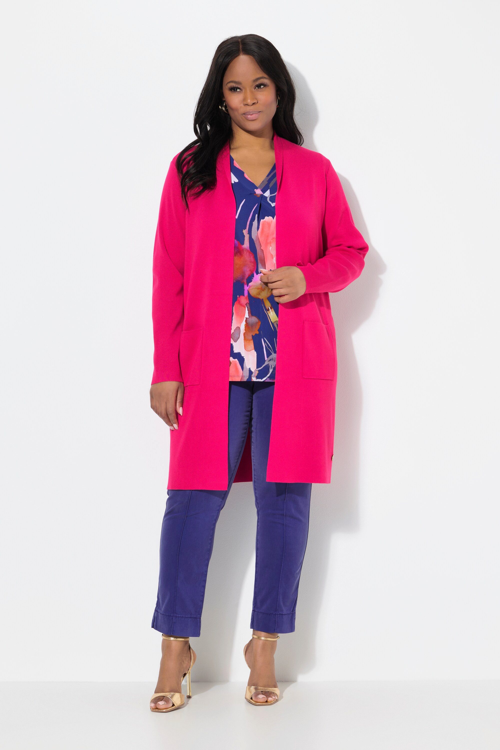 Ulla Popken Langjacke Strickjacke lange offene günstig online kaufen
