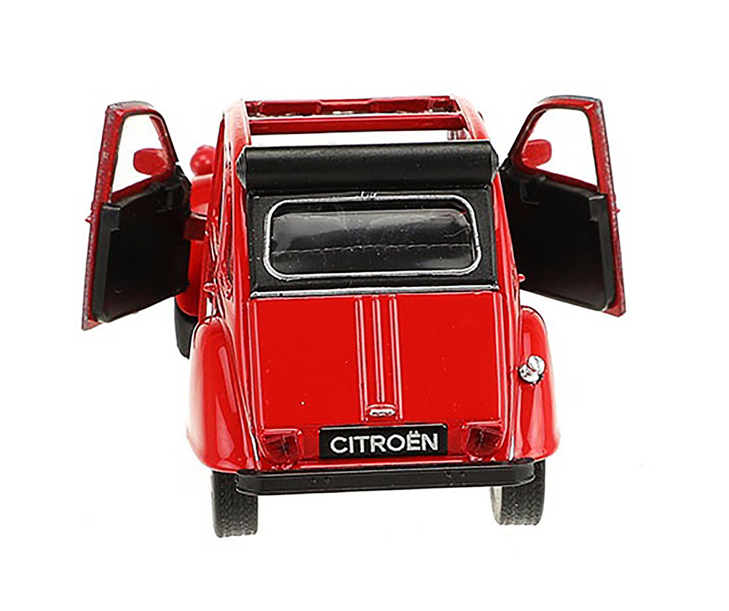 Welly Modellauto CITROEN 2CV "Ente" mit Schiebedach Rückzug Modellauto 62 (Creme zu), Metall Modell Auto Spielzeugauto Fahrzeug Spielzeug Kinder Geschenk