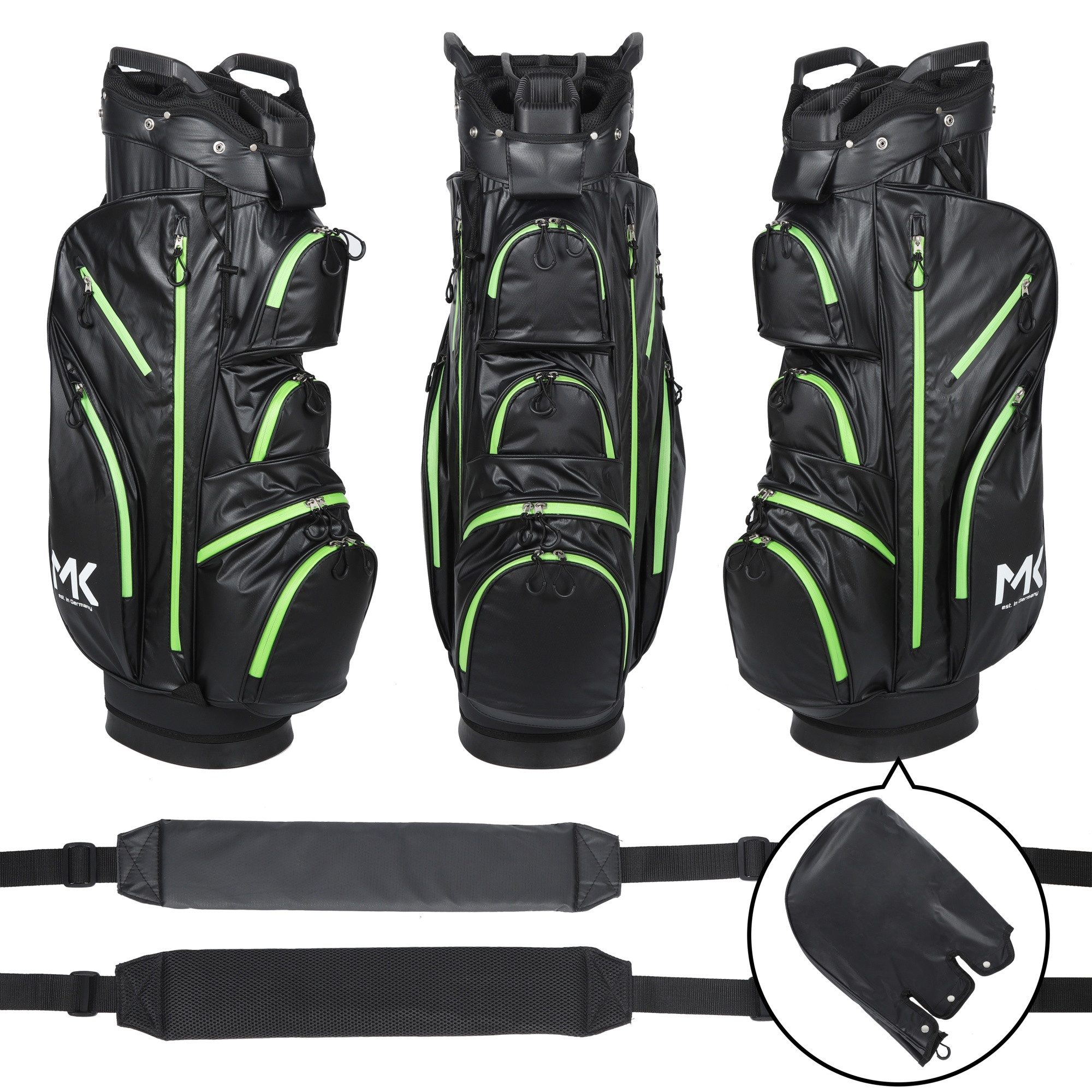 MK Golf Golftrolley MK Golf Equipment Solid Tour Trolleybag Grün - Golftasche, Golfbag was