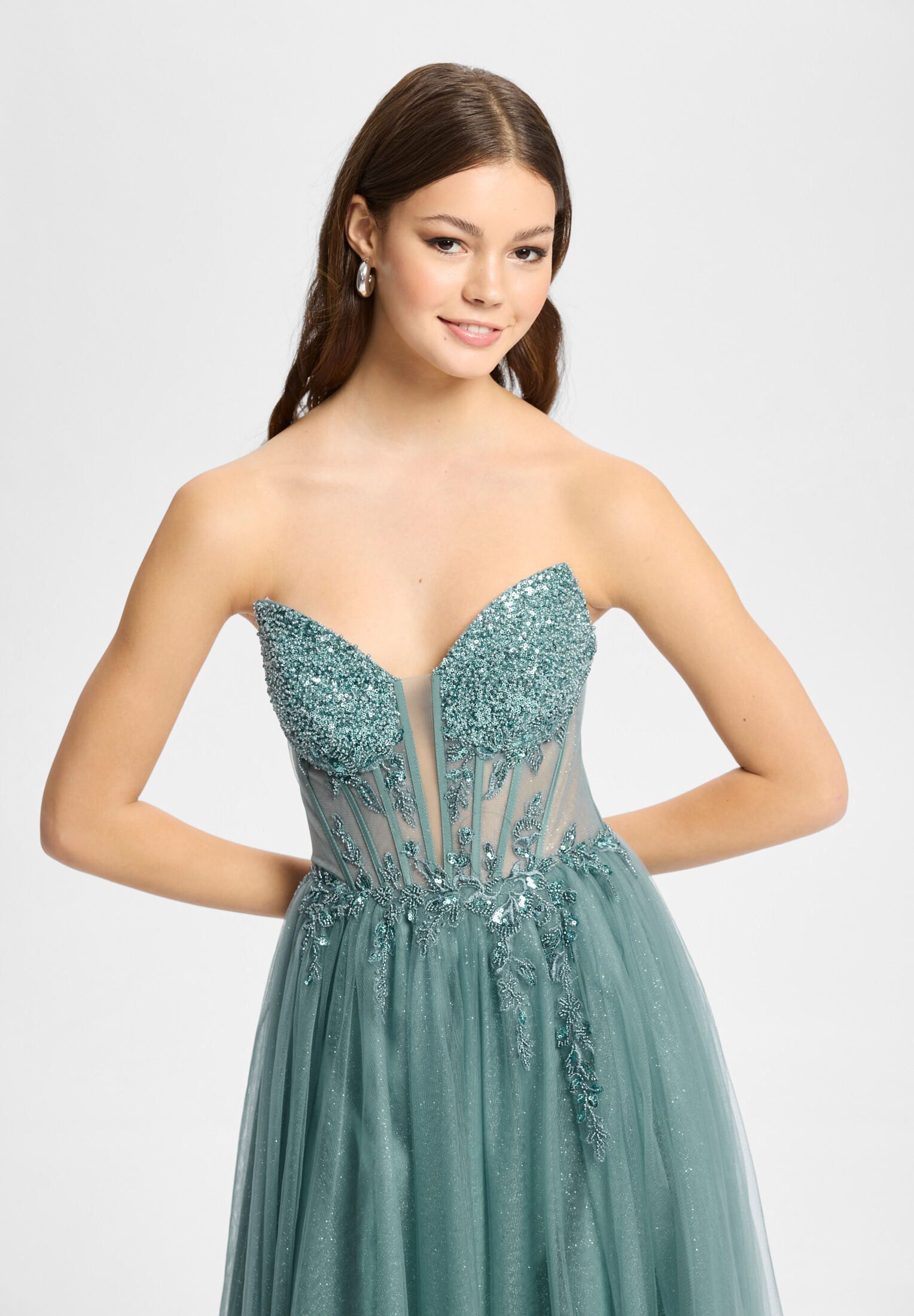 Hey Kyla Abendkleid - Tüllkleid mit Schimmereffekt Taillierter Schnitt mit ausgestelltem Rockteil