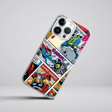 DeinDesign Handyhülle Marvel Retro Comic Blue, Apple iPhone 14 Pro Max Silikon Hülle Bumper Case Handy Schutzhülle