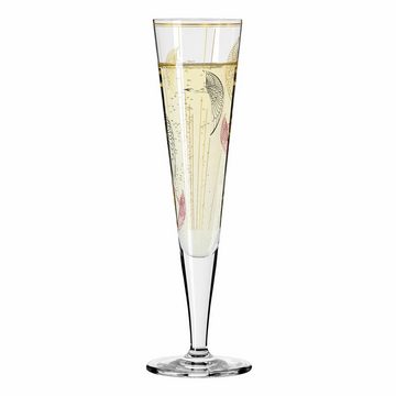 Ritzenhoff Champagnerglas Goldnacht Champagner 018, Kristallglas, Made in Germany