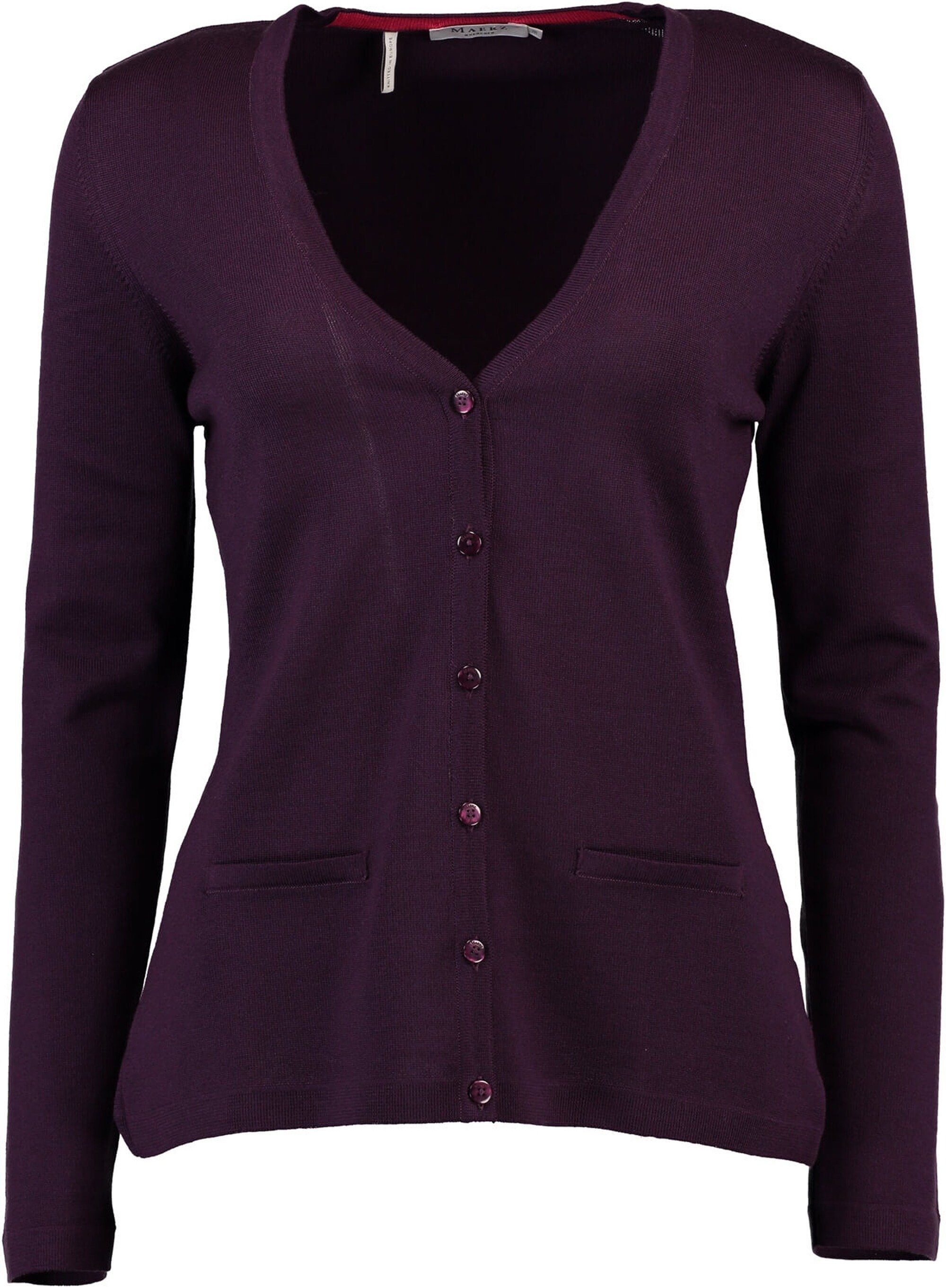 MAERZ Muenchen Strickjacke MAERZ Strickjacke pflaume