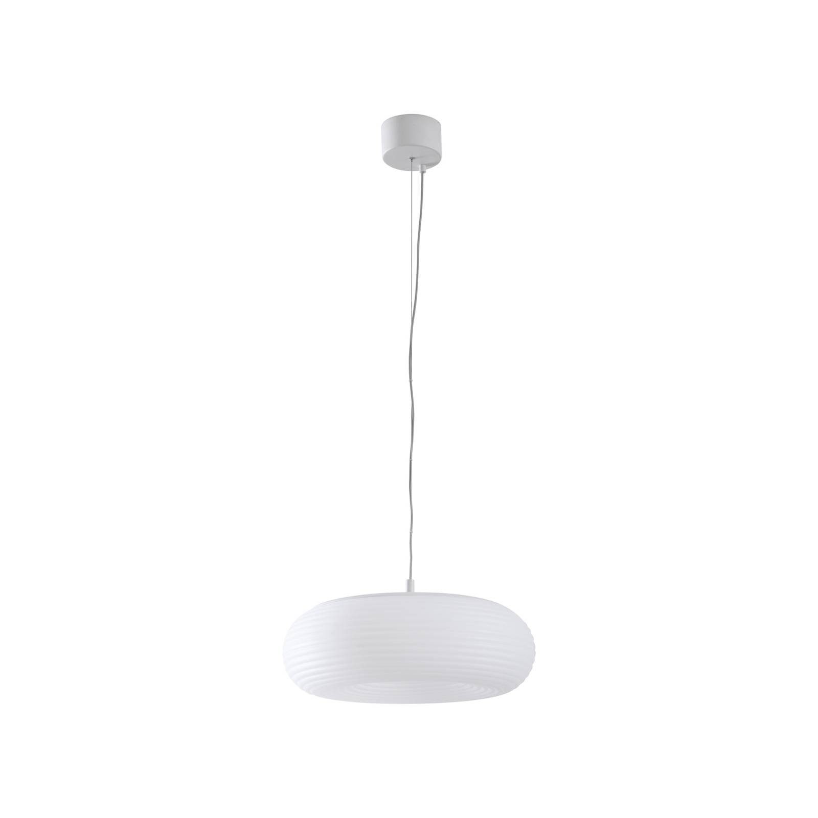 Lucande Hängeleuchte Bolti, LED, Kunststoff Weiß Farbwechsel RGB + weiß IP20 mit Fernbedienung, LED 31,5 W gesamt, Farbwechsel RGB + weiß