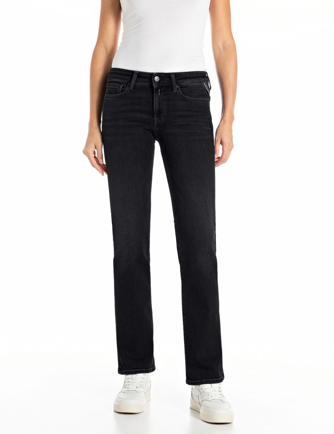 Replay Bootcut-Jeans NEW LUZ mit gesticktem R an der Gesäßtasche