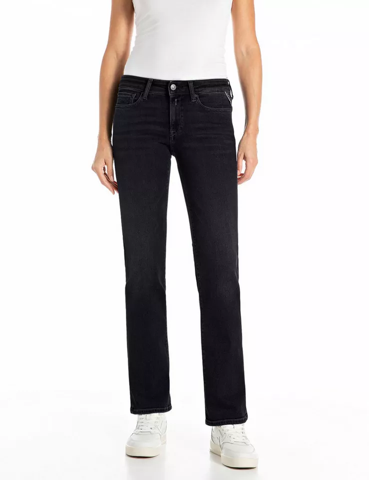 Replay Bootcut-Jeans NEW LUZ mit gesticktem R an der Gesäßtasche