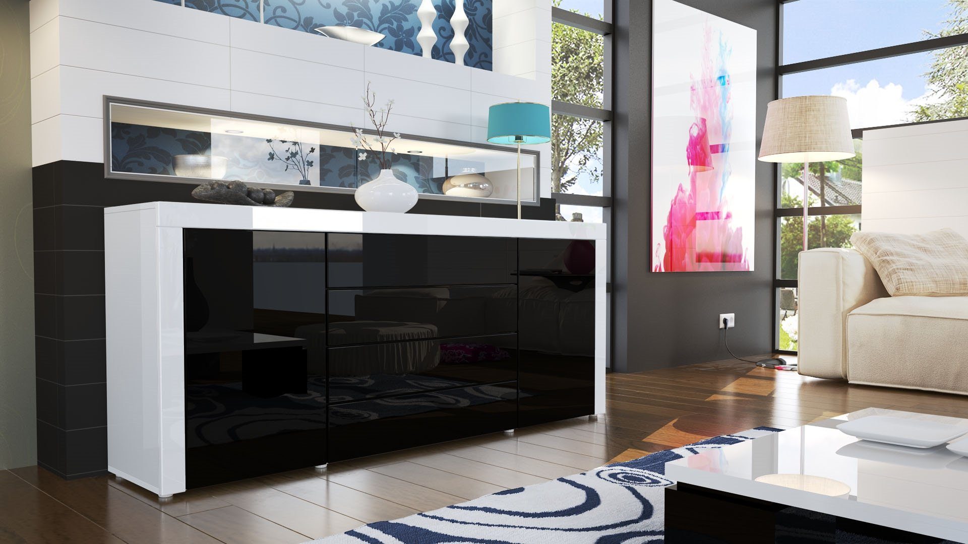 Vladon Sideboard La Paz V1 (Kommode, günstig online kaufen