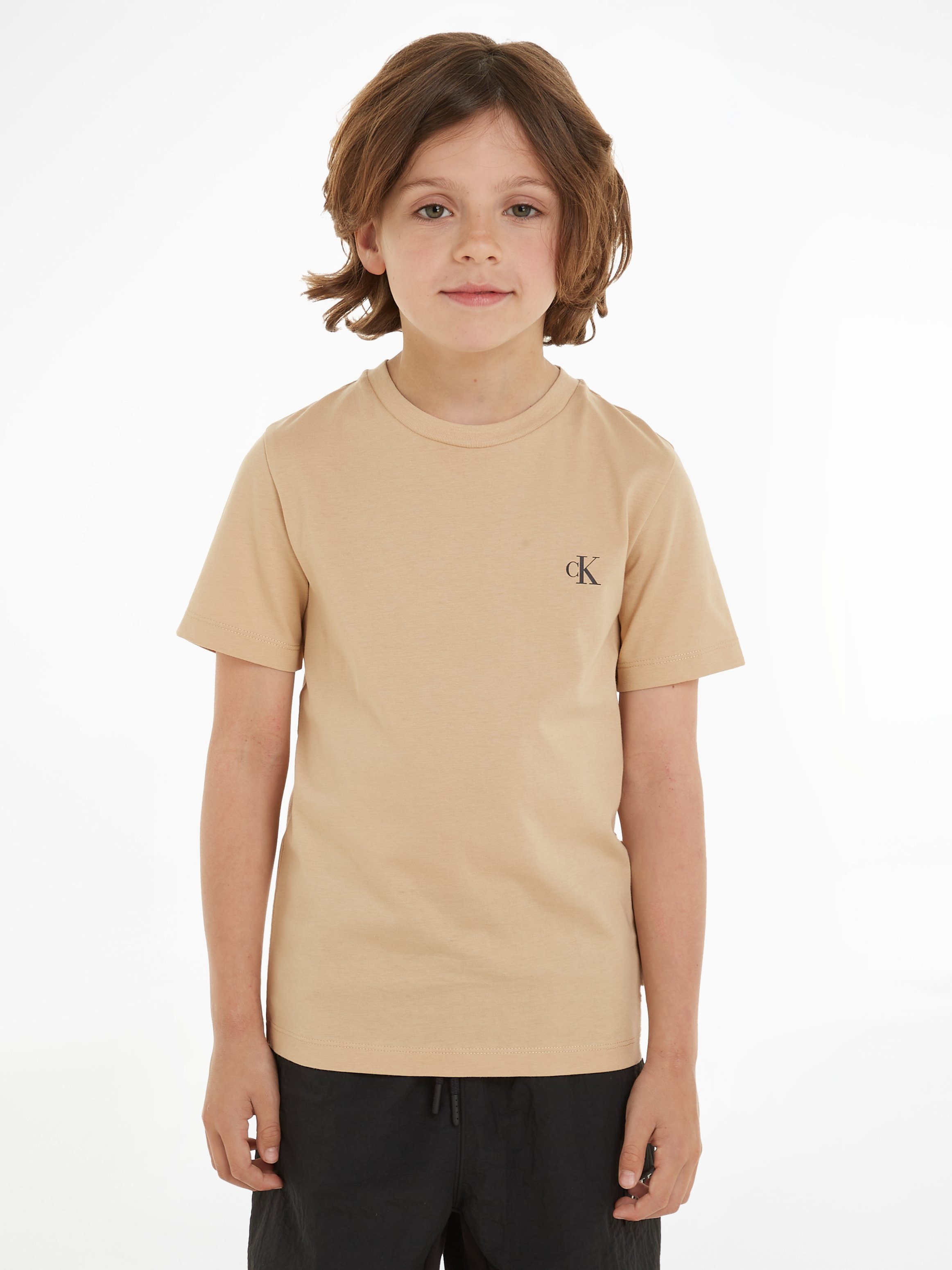 / 2-PACK Klein Calvin mit Sand Logodruck MONOGRAM Mint Exotic Jeans TOP Warm T-Shirt