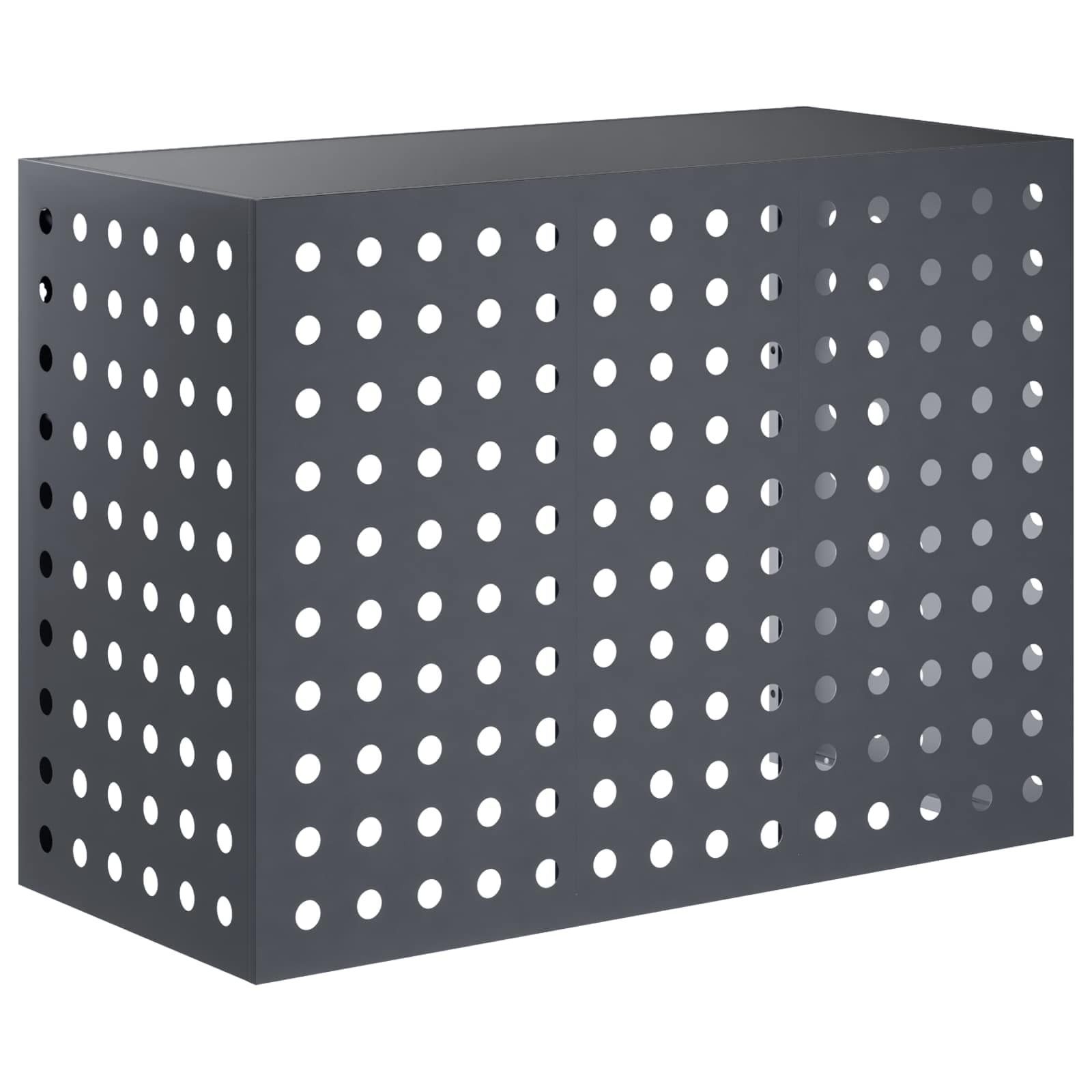 vidaXL Wärmepumpen-Verkleidung 110 x 50 x 80 cm Abdeckung Verkleidung Klimaanlage Anthrazit 110x50x80