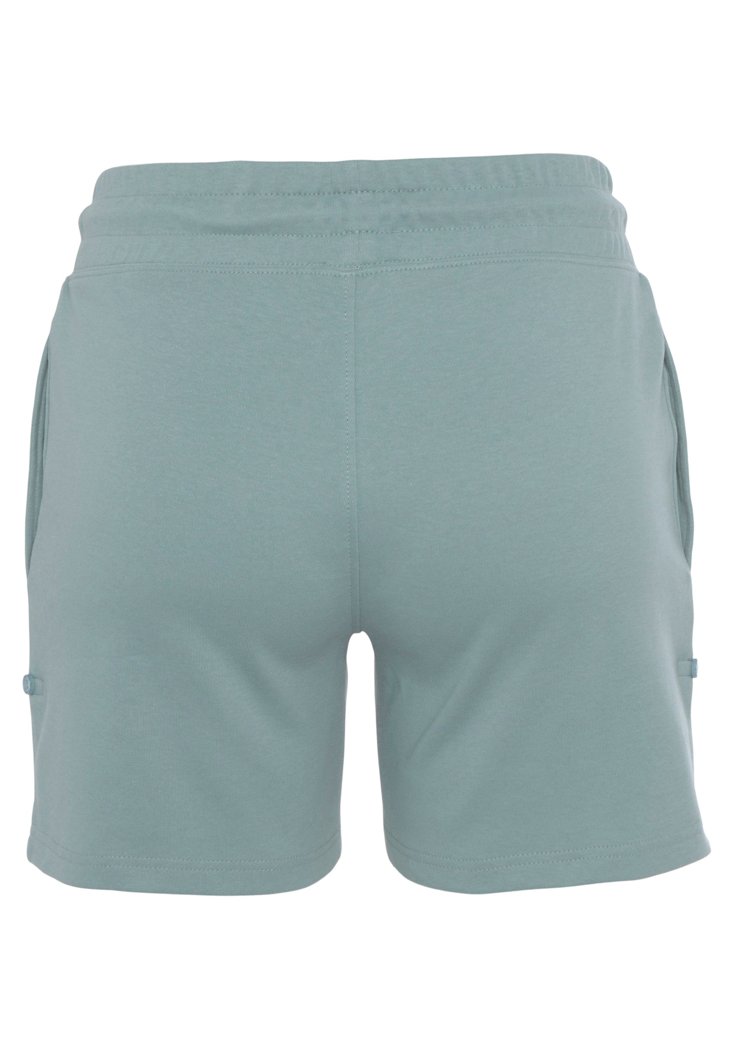 KangaROOS Sweatshorts Krempeln Knopf und mit - KOLLEKTION Riegel NEUE zum mintblau