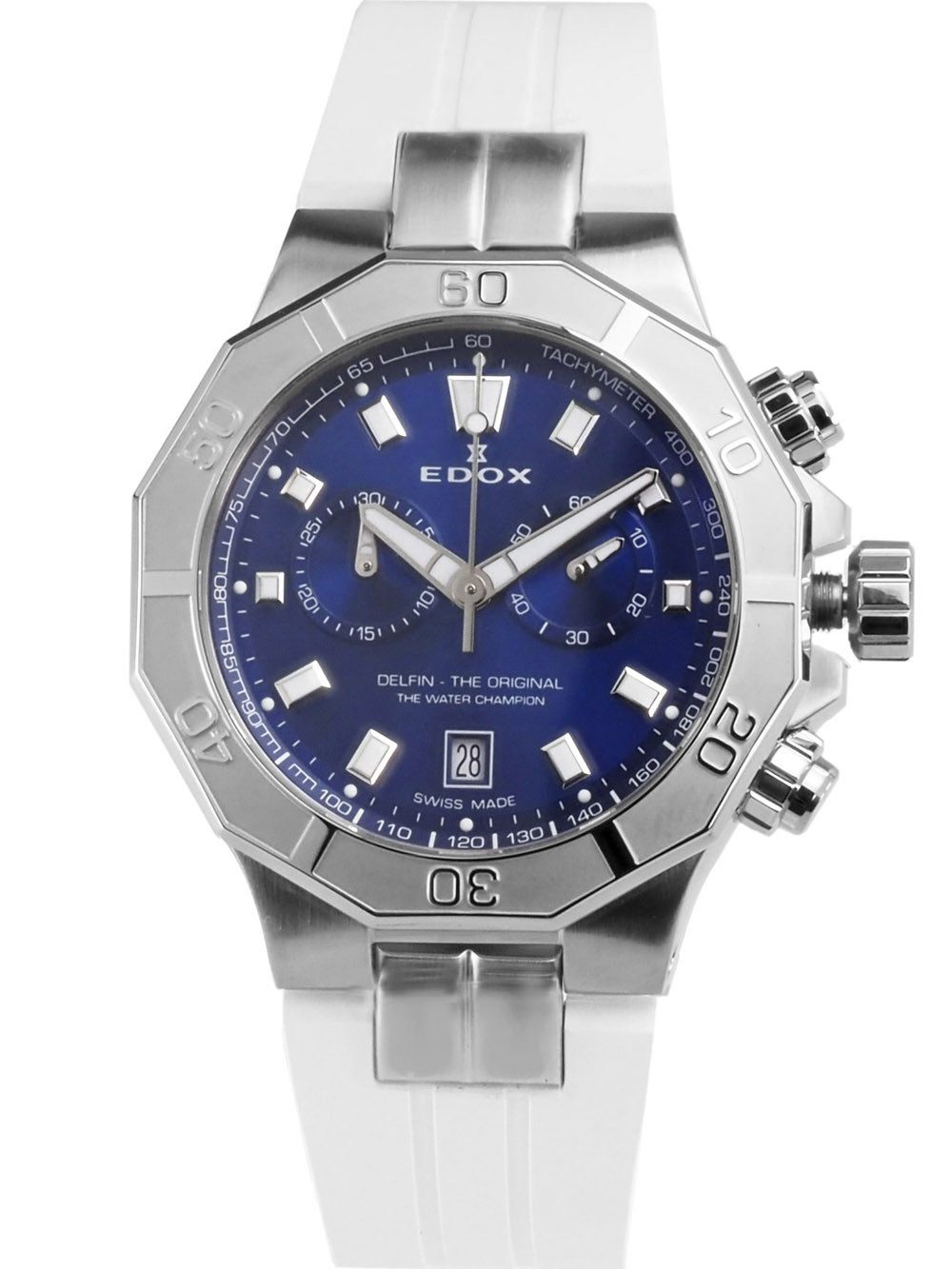 Edox Schweizer Uhr Herren Uhr Chronogpah Delfin 10113 3CAB BUIN Saphirglas Delfin