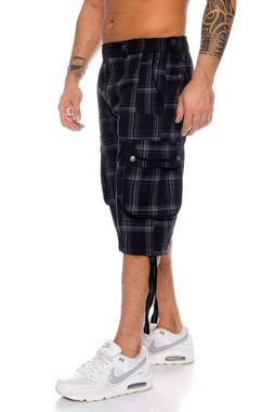 Kendindza Cargobermudas 3/4 Bermuda Shorts Herren, Kurze Hose Herren, Cargo Shorts Dehnbund Taschen, Capri Cargohose kurz