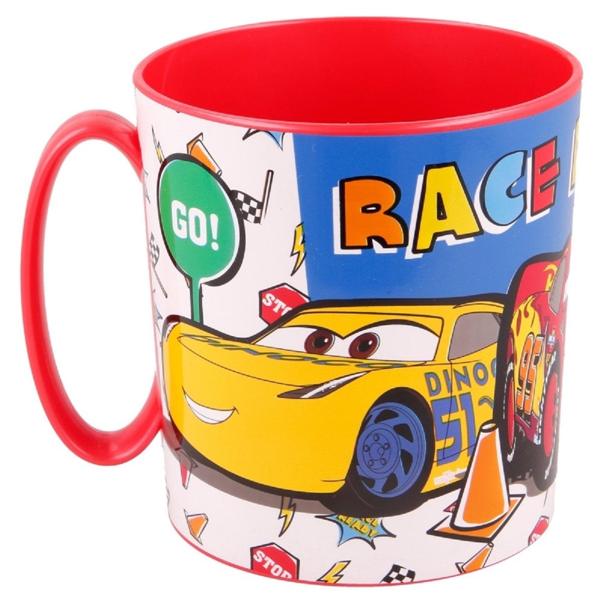 Disney Cars Becher - Mikrowellengeeigneter Kunststoffbecher 390 ml – für Kinder, 1-tlg., ideal für den täglichen Gebrauch, perfekt für die Kinder – Bild 2 von 3