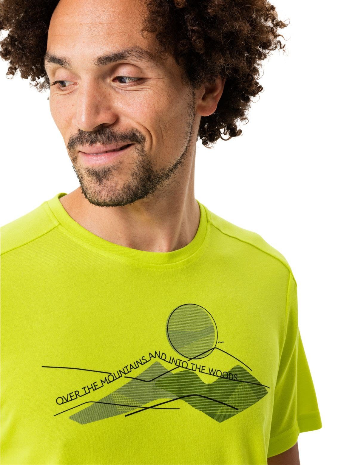 Mens Green T-Shirt VAUDE Bright Gleann T-shirt Vaude Kurzarm-Shirt Herren