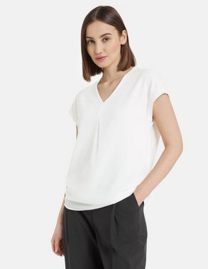 Taifun Kurzarmshirt Blusenshirt mit Chiffon-Layer