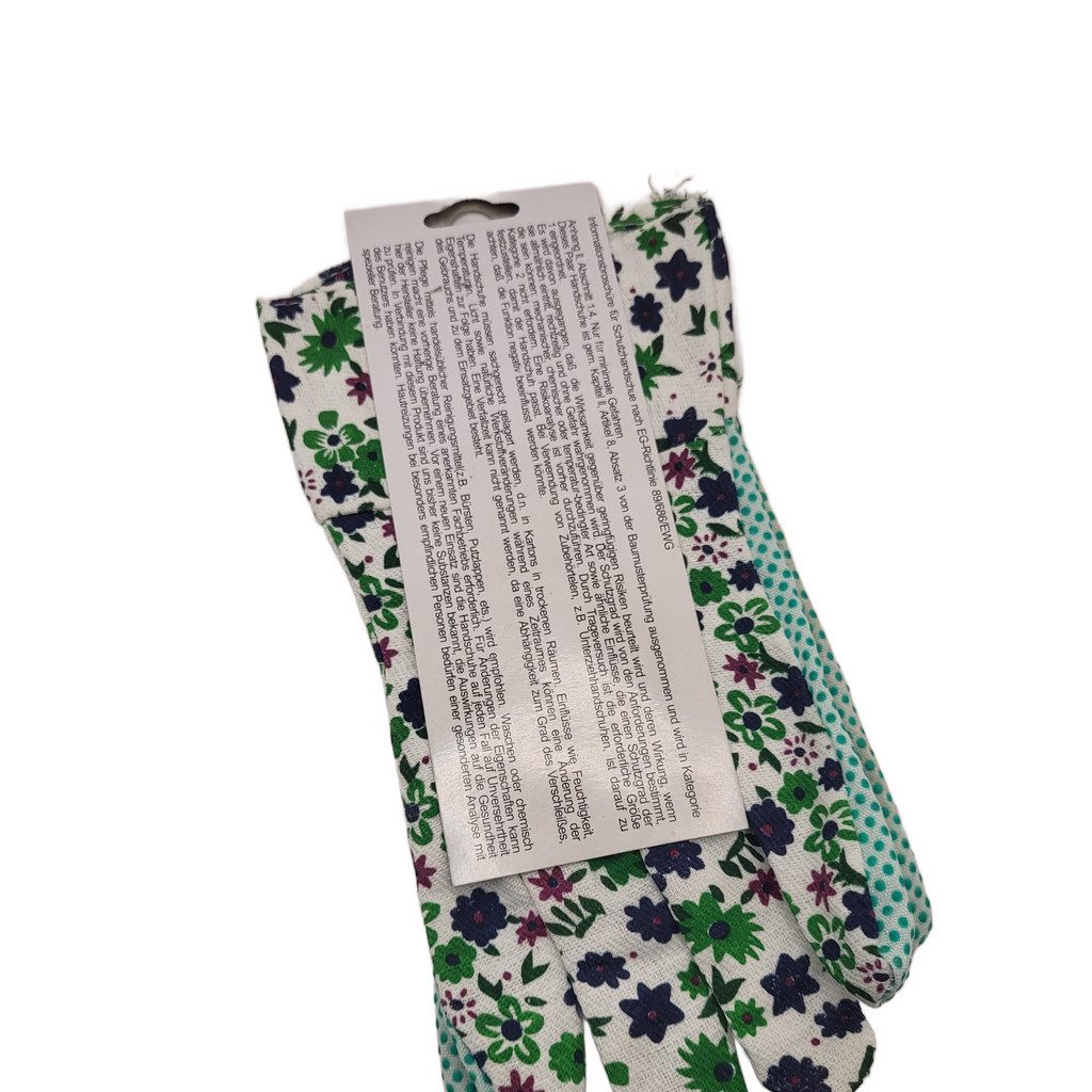 Best Choice Gartenhandschuhe Gartenhandschuhe Damen bunt bedruckt Blumenmotive Gartenarbeit ABS
