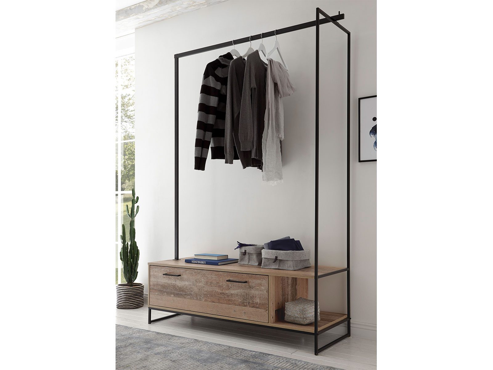 Pol-Power Kompaktgarderobe 137 x 186 x 50 cm (B/H/T)