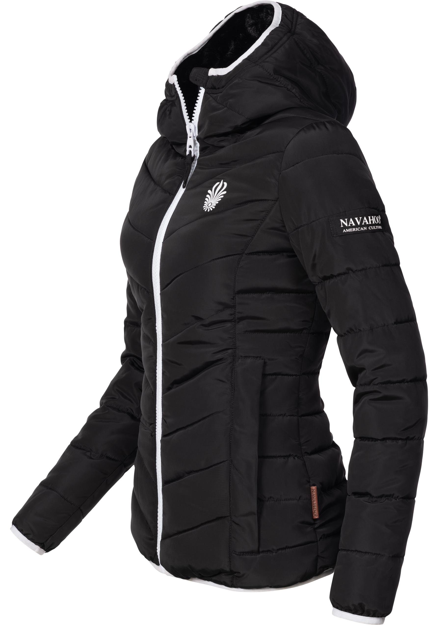 Navahoo Steppjacke Elva stylische Damen Winterjacke mit Kapuze