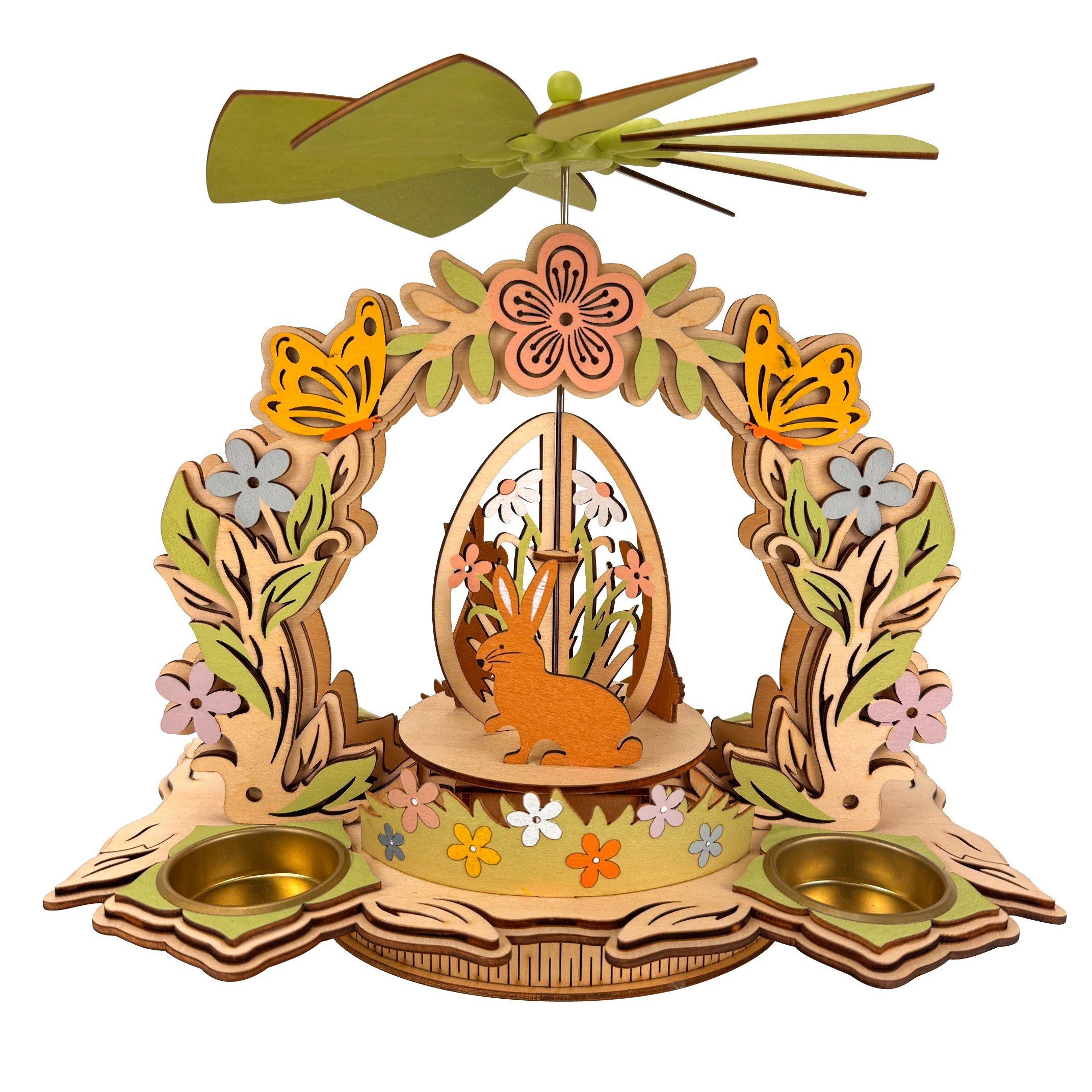 Online-Fuchs Osterfigur Holzpyramide zur Osterdekoration mit LED-Beleuchtun günstig online kaufen