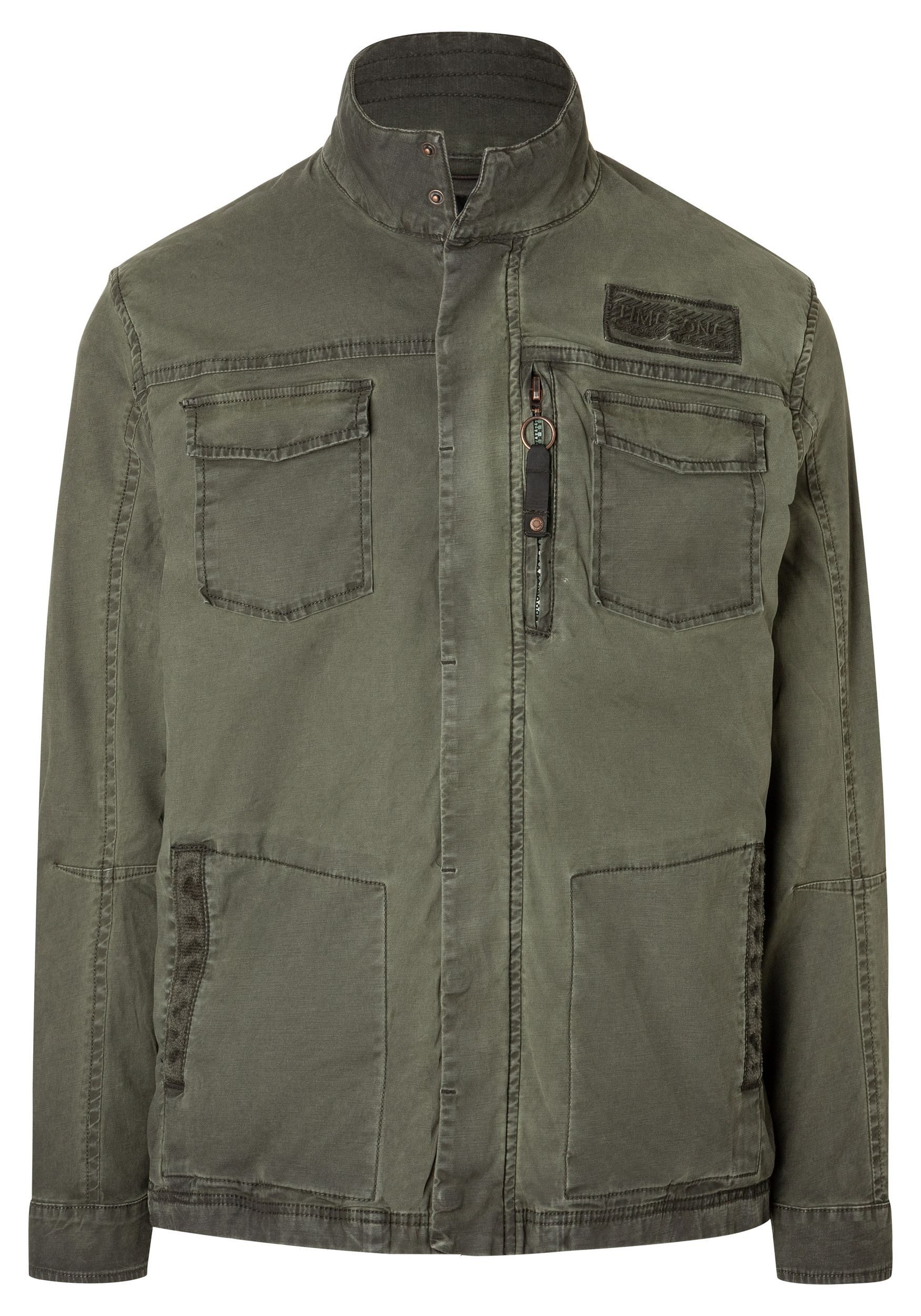 Blouson Vintage Feldjacke mit Reißverschluss und Workwear Style.