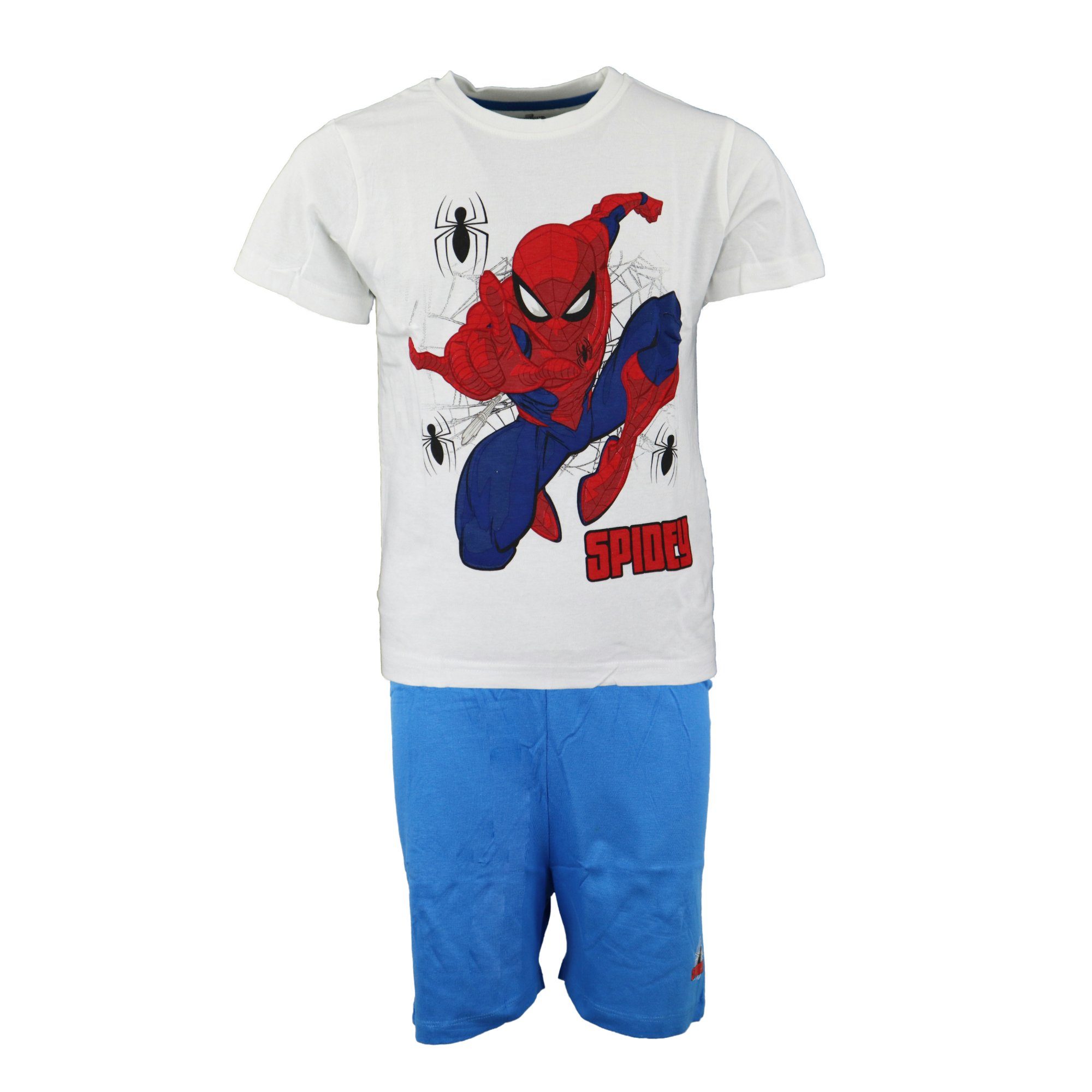 Schlafanzug Marvel Spiderman Kinder Pyjama kurz