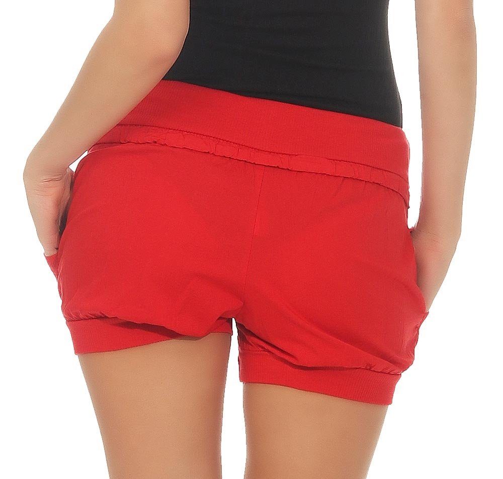 malito more than fashion Hotpants 6086 unifarbene Chino Short kurze Sommerhose mit elastischem Bund