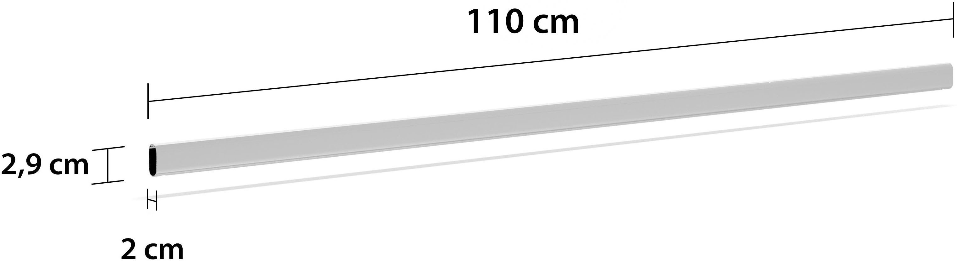 rauch Kleiderstange Zubehör für Rauch-Schränke, Breite 110 cm, für Rauch-Schränke mit Element-Breite 112,5 cm