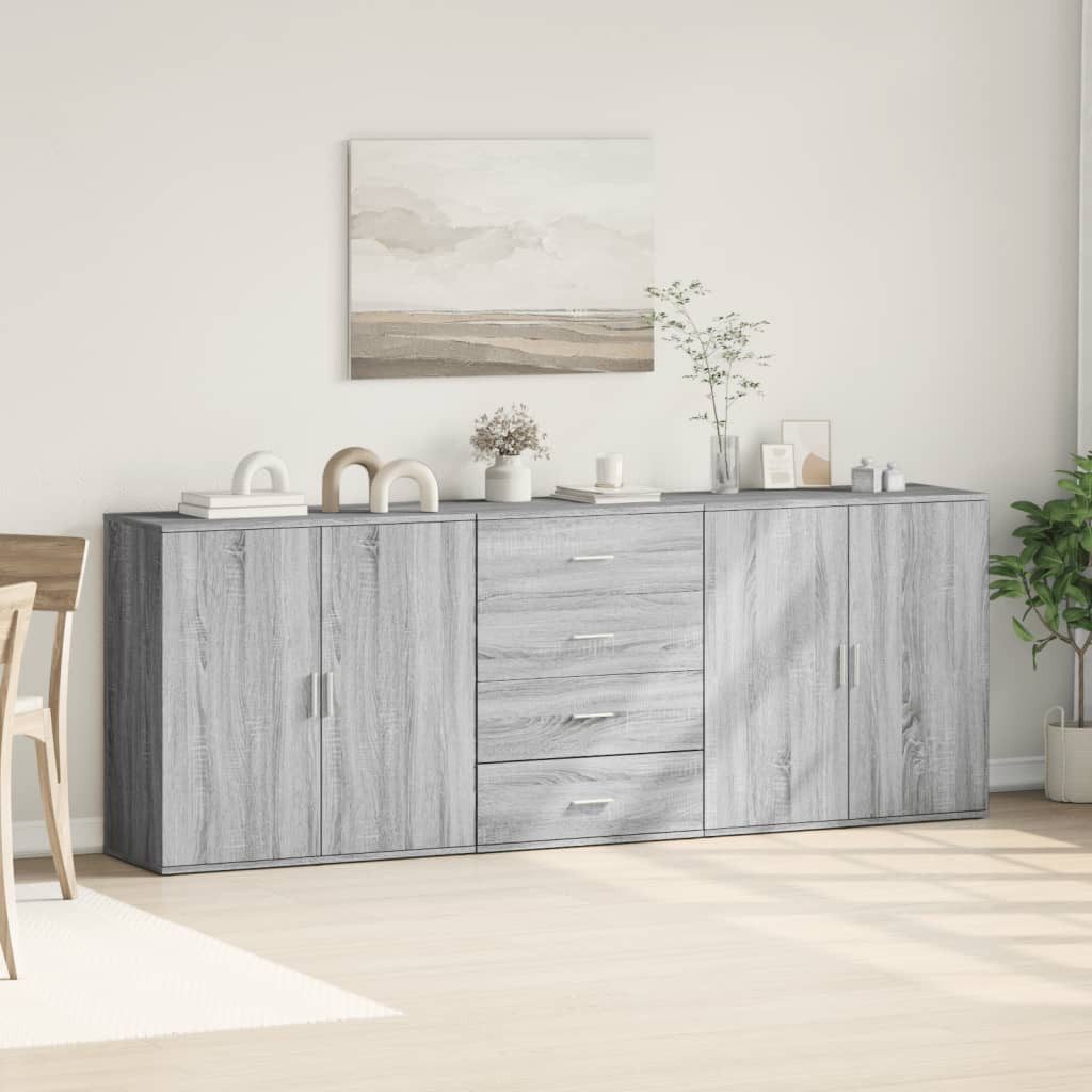 vidaXL Sideboard Sideboards 3 Stk. Grau günstig online kaufen