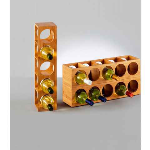 Zeller Present Weinregal Bamboo, für bis zu 5 Weinflaschen geeignet