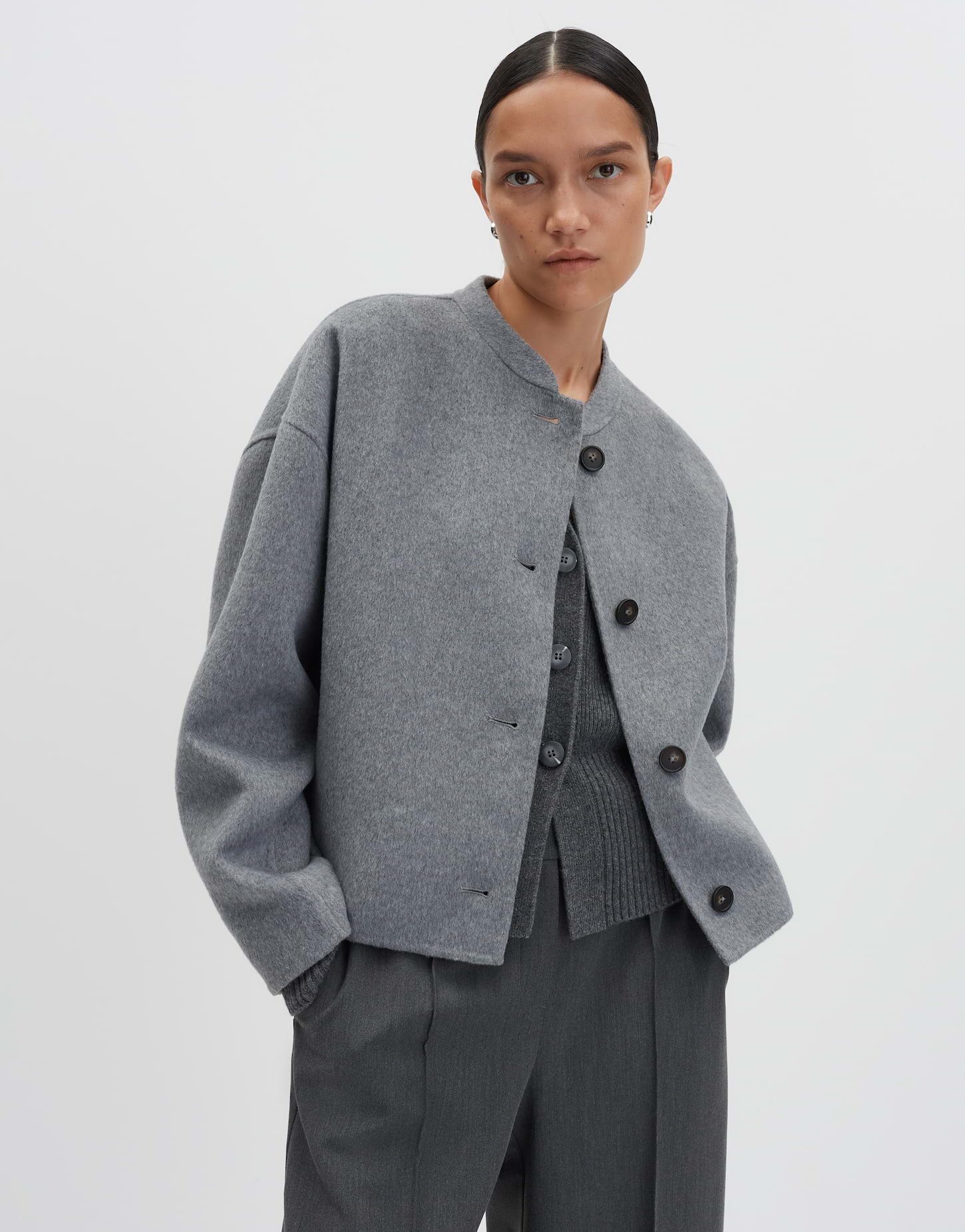 someday Wolljacke NOOLIA Loose aus weichem Wollmix weite Passform, Blousonk günstig online kaufen