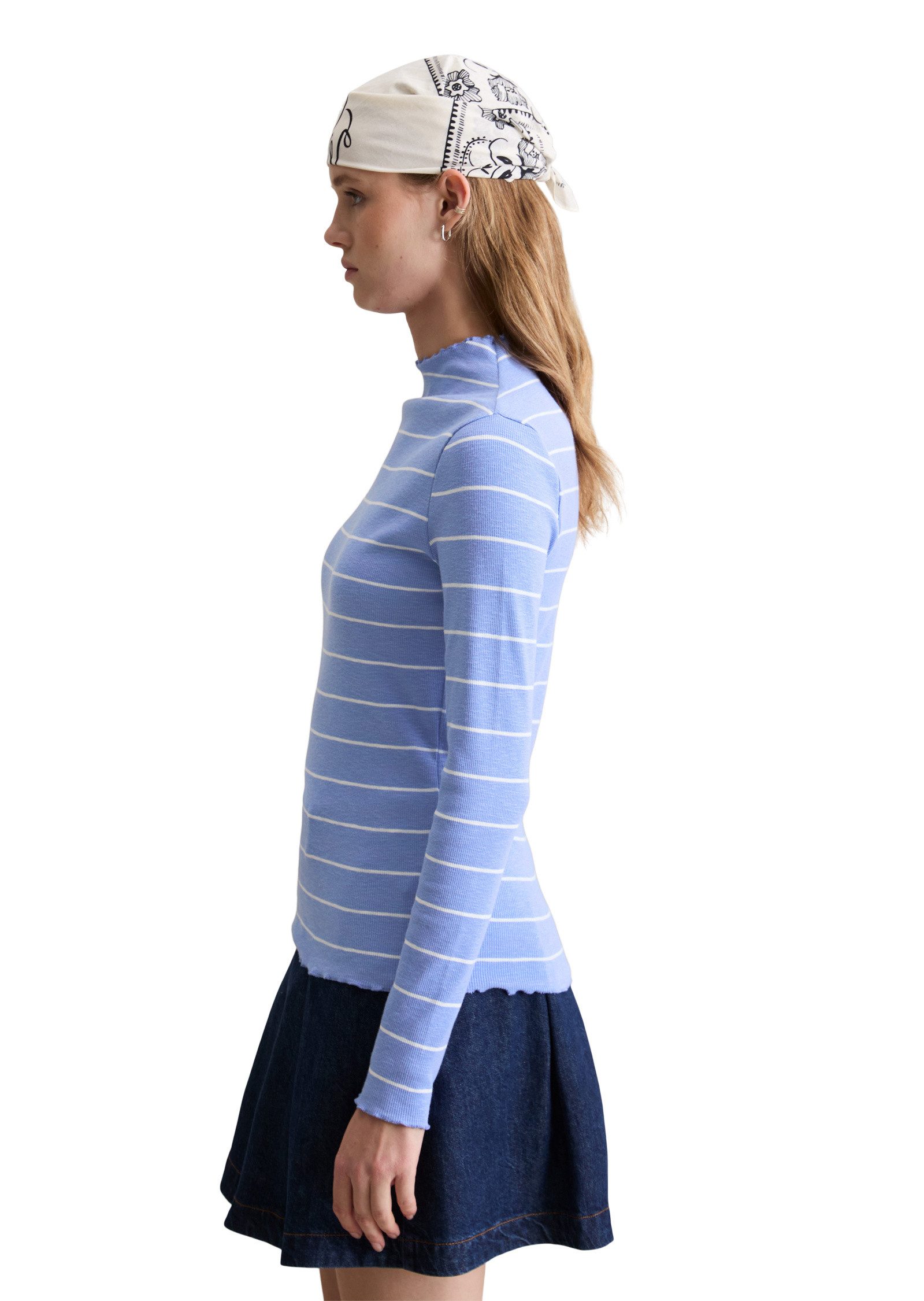 Marc O'Polo DENIM Langarmshirt aus Organic Cotton-Stretch-Jersey günstig online kaufen