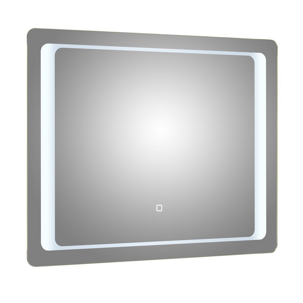 Lomadox Badspiegel MURCIA-66, Spiegel Beleuchtung 90x70 90/70/3 mit LED cm Bedienung inkl. Touch cm